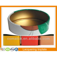 lacquered tinplate for decoration cans
